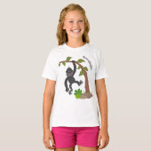 Niedliche Illustration des Baby Gorilla Cartoon T-Shirt (Vorne ganz)