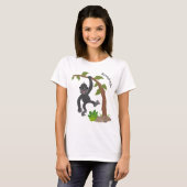 Niedliche Illustration des Baby Gorilla Cartoon T-Shirt (Vorne ganz)