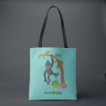 Niedliche Illustration des Baby Gorilla Cartoon Tasche<br><div class="desc">Dieser niedliche Gorilla-Jungster hängt von einem Baumzweig. Gezeichnet im niedlichen Cartoon-Illustrationsstil.</div>