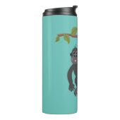 Niedliche Illustration des Baby Gorilla Cartoon Thermosbecher (Nach links gedreht)