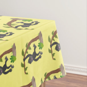 Niedliche Illustration des Baby Gorilla Cartoon Tischdecke