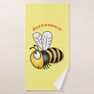 Niedliche Illustration des beglückten Cartoon Badhandtuch Set