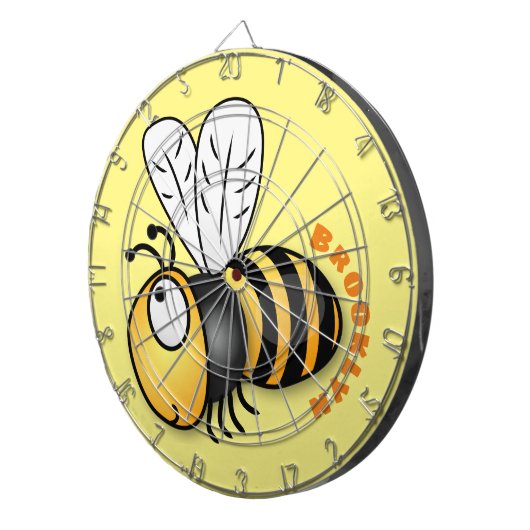 Niedliche Illustration des beglückten Cartoon Dartscheibe (Vorderseite rechts)