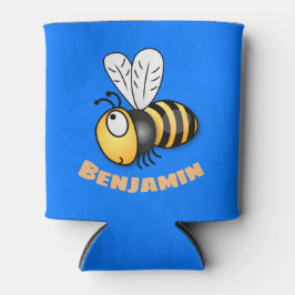 Niedliche Illustration des beglückten Cartoon Dosenkühler