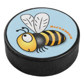 Niedliche Illustration des beglückten Cartoon Eishockey Puck (3/4)