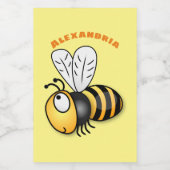 Niedliche Illustration des beglückten Cartoon Lebensmitteletikett (Einzelnes Label)