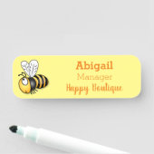 Niedliche Illustration des beglückten Cartoon Namensschild (Beispiel)