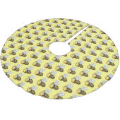 Niedliche Illustration des beglückten Cartoon Polyester Weihnachtsbaumdecke (Schrägansicht)