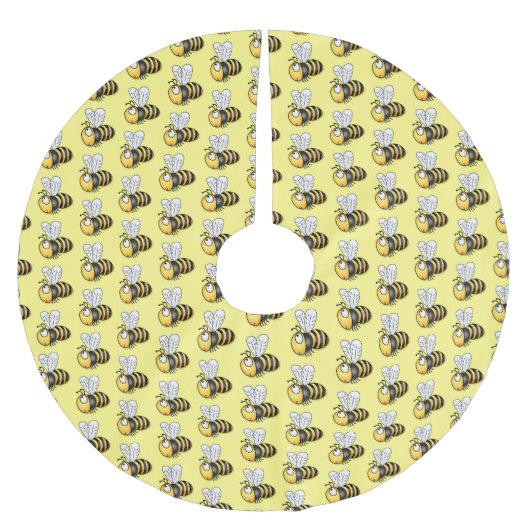 Niedliche Illustration des beglückten Cartoon Polyester Weihnachtsbaumdecke (Vorderseite)