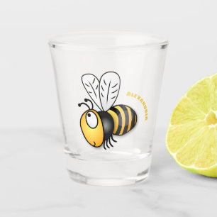 Niedliche Illustration des beglückten Cartoon Schnapsglas