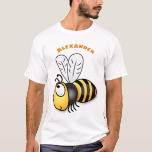 Niedliche Illustration des beglückten Cartoon T-Shirt