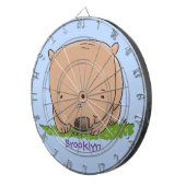 Niedliche Illustration des Cartoon Dartscheibe (Vorderseite rechts)
