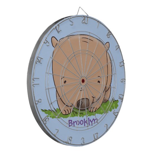 Niedliche Illustration des Cartoon Dartscheibe (Vorderseite Links)