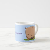 Niedliche Illustration des Cartoon Espressotasse (Vorderseite Rechts)