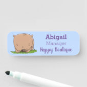 Niedliche Illustration des Cartoon Namensschild (Beispiel)