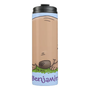 Niedliche Illustration des Cartoon Thermosbecher