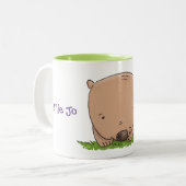Niedliche Illustration des Cartoon Zweifarbige Tasse (Vorderseite Links)