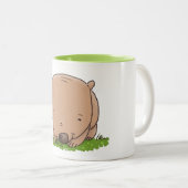 Niedliche Illustration des Cartoon Zweifarbige Tasse (VorderseiteRechts)