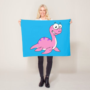 Niedliche Illustration des Loch Ness Monsters. Fleecedecke