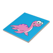 Niedliche Illustration des Loch Ness Monsters. Fliese (Seite)