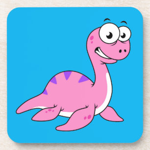 Niedliche Illustration des Loch Ness Monsters. Getränkeuntersetzer