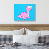 Niedliche Illustration des Loch Ness Monsters. Leinwanddruck (Insitu (Schlafzimmer))