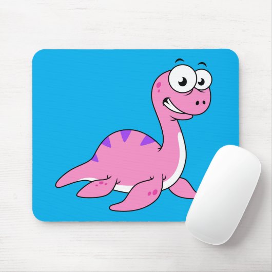 Niedliche Illustration des Loch Ness Monsters. Mousepad (Mit Mouse)