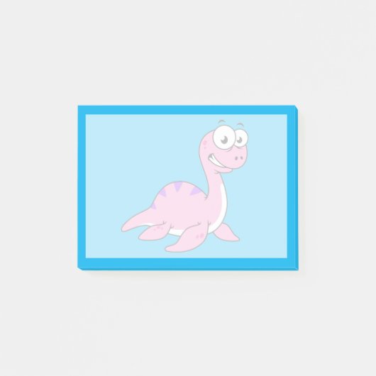 Niedliche Illustration des Loch Ness Monsters. Post-it Klebezettel (Vorderseite)