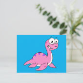Niedliche Illustration des Loch Ness Monsters. Postkarte (Stehend Vorderseite)