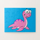 Niedliche Illustration des Loch Ness Monsters. Puzzle (Horizontal)