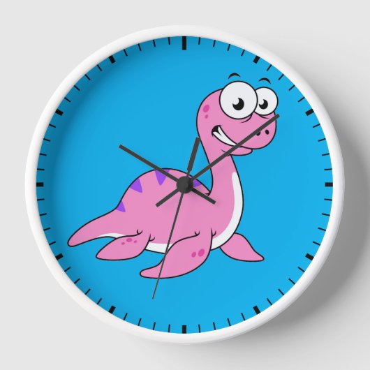Niedliche Illustration des Loch Ness Monsters. Uhr (Vorderseite)