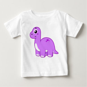 Niedliche Illustration eines Brontosaurus Dinosaur Baby T-shirt