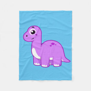 Niedliche Illustration eines Brontosaurus Dinosaur Fleecedecke