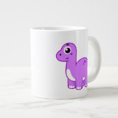 Niedliche Illustration eines Brontosaurus Dinosaur Jumbo-Tasse (Vorderseite Rechts)