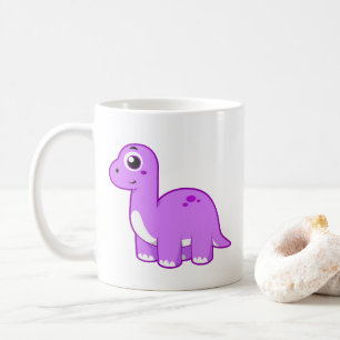 Niedliche Illustration eines Brontosaurus Dinosaur Kaffeetasse