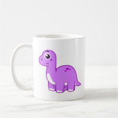 Niedliche Illustration eines Brontosaurus Dinosaur Kaffeetasse (Links)