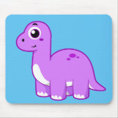 Niedliche Illustration eines Brontosaurus Dinosaur Mousepad (Vorne)