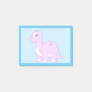 Niedliche Illustration eines Brontosaurus Dinosaur Post-it Klebezettel
