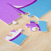 Niedliche Illustration eines Brontosaurus Dinosaur Puzzle (Seite)