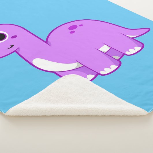 Niedliche Illustration eines Brontosaurus Dinosaur Sherpadecke (3/4)