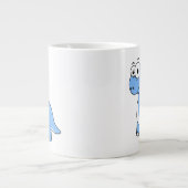Niedliche Illustration eines Brontosaurus. Jumbo-Tasse (Vorderseite)