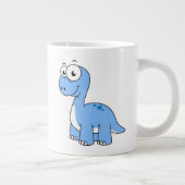 Niedliche Illustration eines Brontosaurus. Jumbo-Tasse (Rechts)