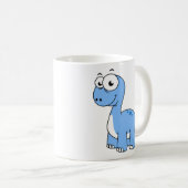 Niedliche Illustration eines Brontosaurus. Kaffeetasse (VorderseiteRechts)