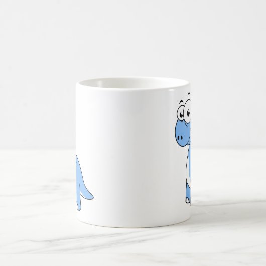 Niedliche Illustration eines Brontosaurus. Kaffeetasse (Mittel)