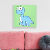 Niedliche Illustration eines Brontosaurus. Leinwanddruck (Insitu (Wohnzimmer))