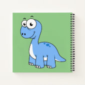 Niedliche Illustration eines Brontosaurus. Notizblock (Rückseite)