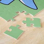 Niedliche Illustration eines Brontosaurus. Puzzle (Seite)