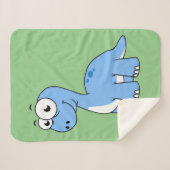 Niedliche Illustration eines Brontosaurus. Sherpadecke (Vorderseite (Horizontal))