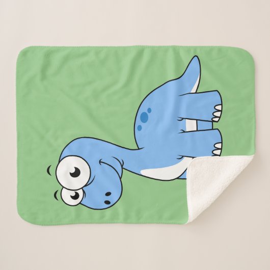 Niedliche Illustration eines Brontosaurus. Sherpadecke (Vorderseite (Horizontal))