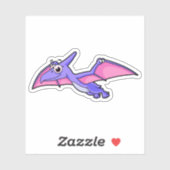 Niedliche Illustration eines fliegenden Pterodakty Aufkleber (Blatt)